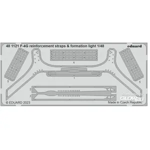 Eduard F-4G reinforcement straps & formation lights 1/48 MENG pas cher