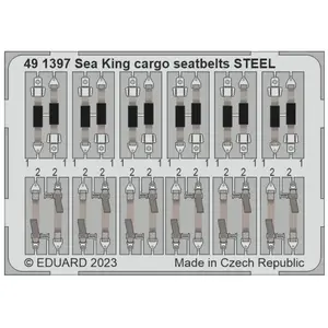 Eduard Sea King HU.5 cargo seatbelts STEEL 1/48 AIRFIX