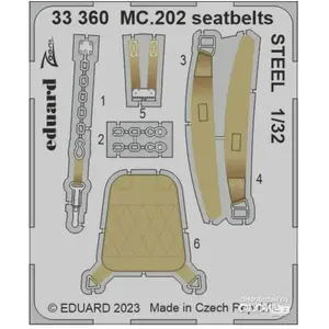 Eduard MC.202 seatbelts STEEL 1/32 ITALERI
