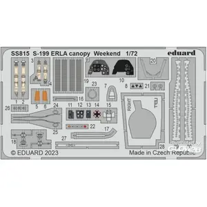 Eduard S-199 Erla canopy Weekend 1/72 pas cher