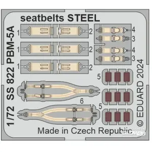 Eduard PBM-5A seatbelts STEEL 1/72 ACADEMY pas cher