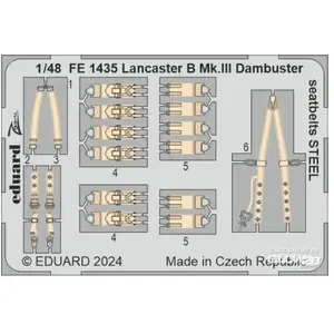 Eduard Lancaster B Mk.III Dambuster seatbelts STEEL 1/48 HKM
