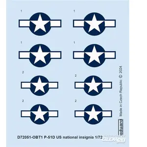 Eduard P-51D US national insignia