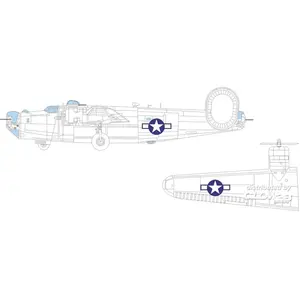 Eduard B-24H US national insignia 1/72 pas cher