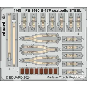 Eduard B-17F seatbelts STEEL 1/48 pas cher
