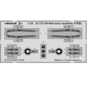 Eduard AH-64A early seatbelts STEEL pas cher