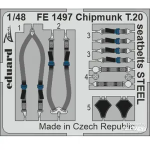 Eduard Chipmunk T.20 seatbelts STEEL AIRFIX