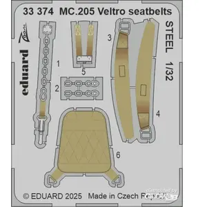 Eduard MC.205 Veltro seatbelts STEEL ITALERI