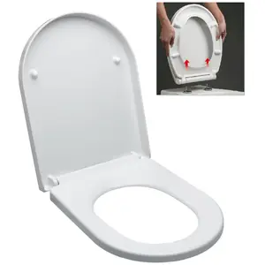 SANS Idevit Abattant WC à fermeture classique adaptable sur la plupart des cuvettes, blanc (EASY2240) pas cher