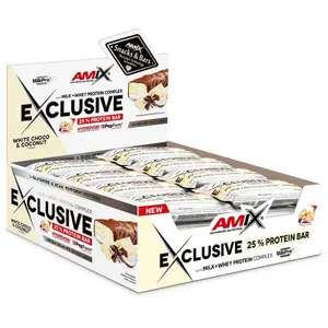 Amix Boîte De Barres Protéinées Exclusive Chocolat Blanc 40g 24 Unités