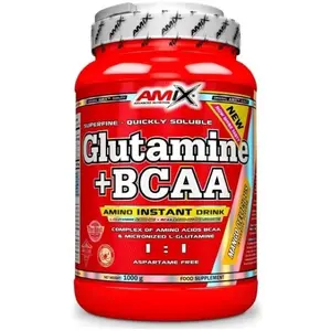 Amix Glutamine Bcaa En Poudre Orange 1000g pas cher