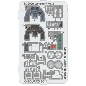 MPM Vampire F Mk.3 Coloured photo-etched par pas cher