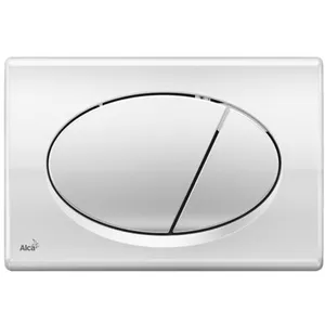 Alca - Plaque de commande double touche Chrome brillant (M71) pas cher
