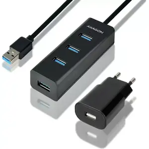 AXAGON HUE-S2BL Hub USB 3.0 4 Ports avec entrée Micro USB 1,2 m