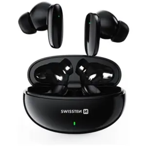 Swissten Écouteurs Bluetooth TWS Sonic Noir (6 h, Sans fil), Écouteurs...