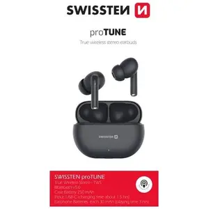 Swissten Pro Tune Tws Austi as (3 h, Sans fil), Écouteurs, Noir pas cher