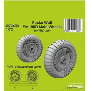 CMK Focke Wulf Fw 190D-9 Main Wheels / pour1/72 IBG kits pas cher