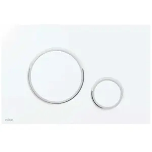 Alcadrain Alca - Plaque de commande blanche double touche contour chrome (M770) pas cher