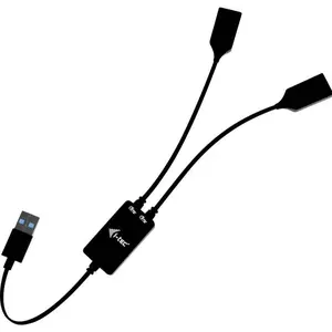 i-tec Cable Hub (USB-A, 2 ports), Station d’accueil + hub USB, Noir pas cher
