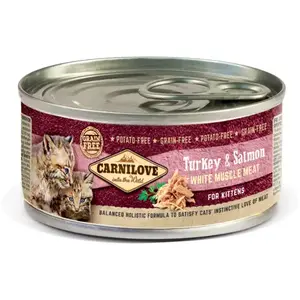 Carnilove kat 100 gram - Kitten Kalkoen & Zalm pas cher