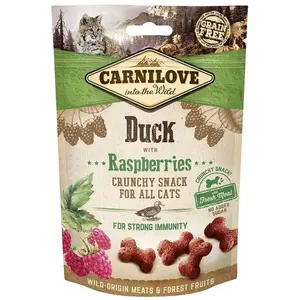 CARNILOVE - Friandises sans céréale pour chat Crunchy Canard pas cher