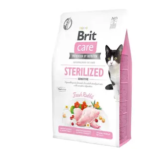 Brit Care Cat Grainfree Adult Sterilized Sensitive Fresh Rabbit 2 kg - Kat pas cher