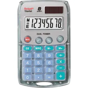 Rebell Rebel 77234A Calculatrice de poche 8 chiffres solaire/pile Argent pas cher