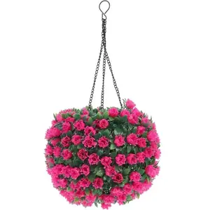 RYTTGOP Lustre de Boule d'herbe de Fleur Boules de Rondes Boules topiaires éclairées Fleur Artificielle Fleurs artificielles Fausses Plantes suspendues pas cher