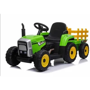 Tracteur électrique WORKERS avec remorque - BENEO - Vert - 12V - Plast... pas cher