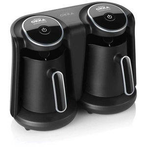 Arzum OK006-K OK006 OKKA Minio Duo Cafetière turque 8 tasses de café en une seule fois, en plastique, noir pas cher