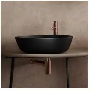 Vasque à poser asymétrique VITRA Plurals noir mat pas cher