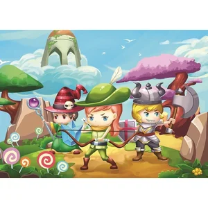 Art Puzzle Pièces XXL - Les Petits Héros Puzzle-4501 pas cher