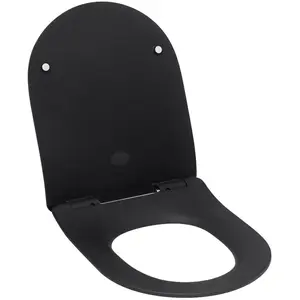 Qisani Alfa Comfort toiletzitting softclose en quickrelease mat zwartVendu parbol