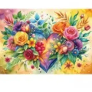 Yazz Puzzle 1000 pièces : Coeur de fleurs pas cher