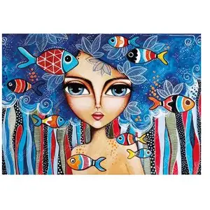 Magnolia Lady with Fish 1716 pas cher