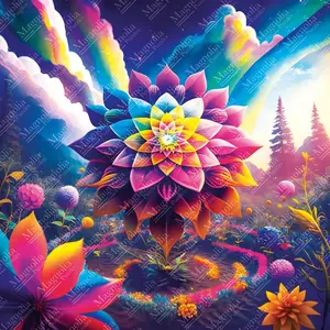 Magnolia Sacred Geometry Flower 8612 pas cher