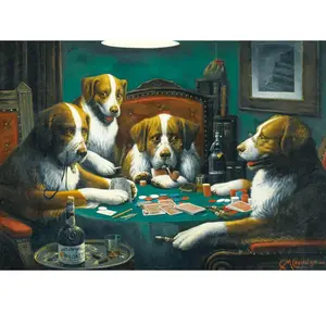 Magnolia Dogs Playing Poker 2325 pas cher