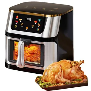 Friteuse à air chaud 12L écran tactile numérique sans huile puissance 2800W corps en ABS+PP+acier inoxydable.