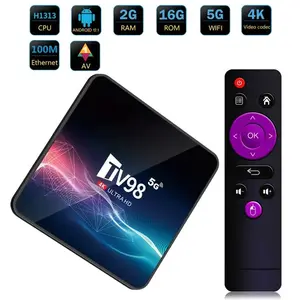 Boîte TV Android TV98 - Android 12.1 H313 4K 60FPS HDR10 Quad Core 2G ...Vendu parcdiscount