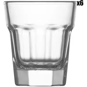 Asir - Glas Set (6 Stuks) - Transparant - 4,8 x 4,8 x 5,6 cm
