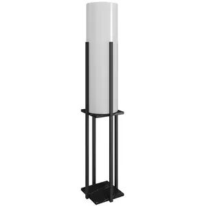 VENTE-UNIQUE Lampadaire en MDF - D. 21 x H. 160 cm - Noir et blanc - SAGETTA pas cher