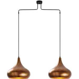 Emob Fulgor kroonluchter | metalen frame | verstelbare hoogte | patina pas cher