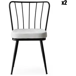 EMOB Ensemble de chaises (2 pièces) Complément élégant et confortable à tout ensemble de sièges. Design moderne et unique. Structure :... pas cher