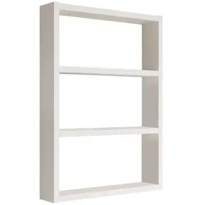 MENZZO Étagère murale moderne Troyat 3 niveaux Blanc pas cher