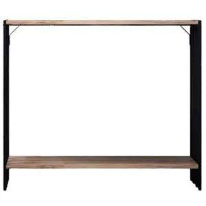 CALICOSY Console décor pin atlantique et noir L90 cm - 90 cm X 26 cm X 80 cm - VERONA