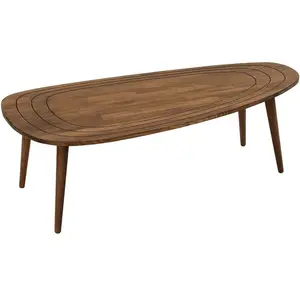 MENZZO Table basse Tiki 115x50cm Bois massif foncé pas cher