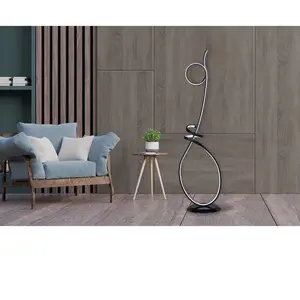 MENZZO Lampadaire design abstrait Barnett H120cm Métal Noir et LED Multicolore pas cher