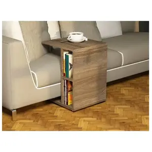 Table basse Ceylin 45x35x57,5 cm noyer Homemania Brun pas cher