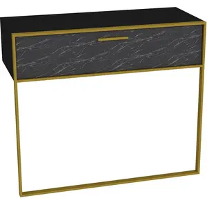 BOBOCHIC SUBLEEM Buffet LESTINA Or / Noir Doré Pieds métal pas cher