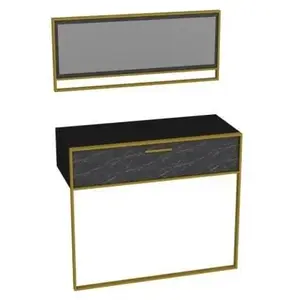 Buffet bas BOBOCHIC LESTINA - Or / Noir - Pieds métal pas cher